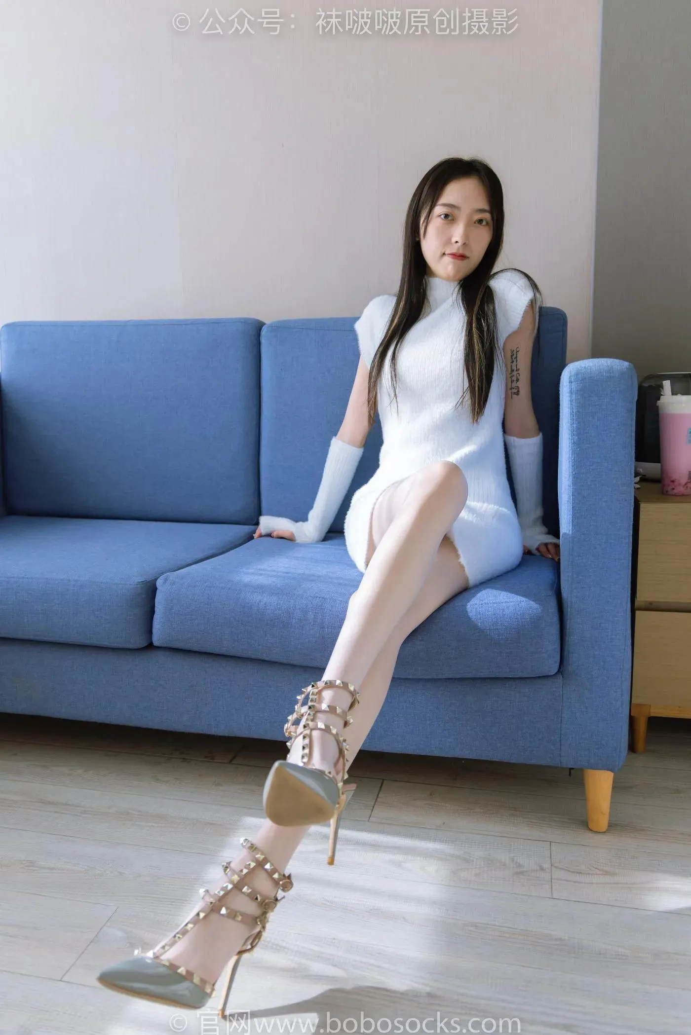 [BoBoSocks袜啵啵]NO.173 稚予-高跟鞋、板鞋、白丝、肉丝、白棉袜 [149P]插图3